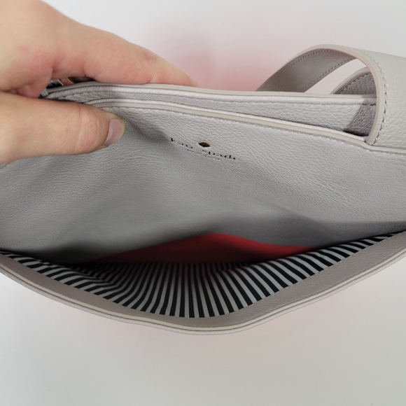 Kate Spade Two-Tone Gray Pink Tote Bag Purse With Dust Bag - Picture 10 of 12